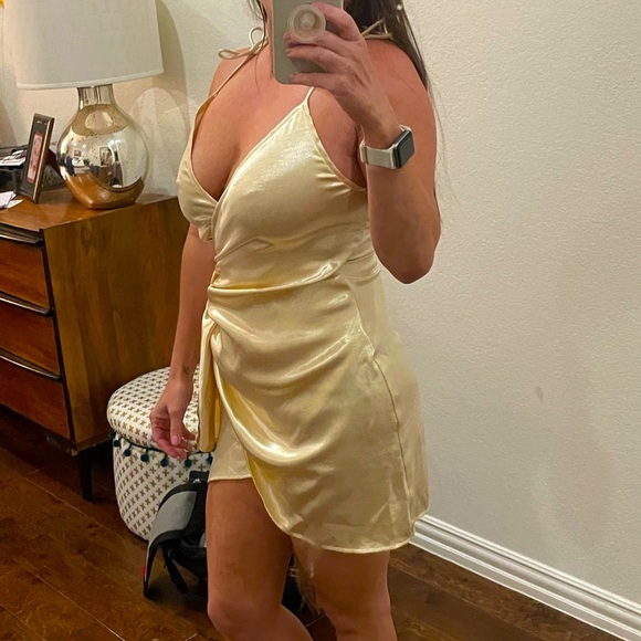 Gold Superdown Dress - Picture 1 of 3